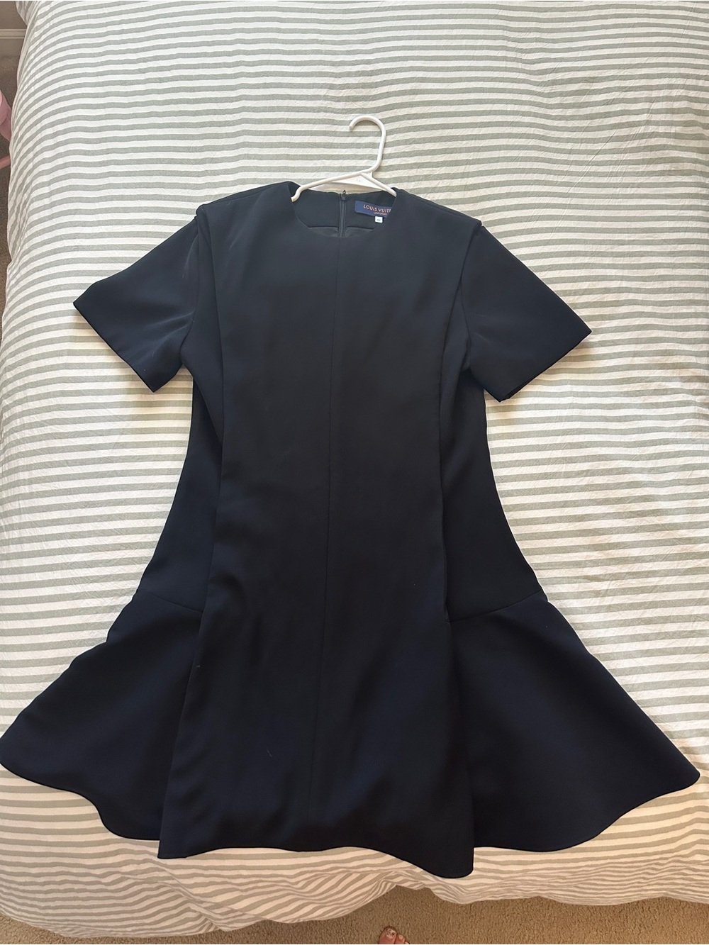 Louis Vuitton Black Fit-and-Flare Short Sleeve Dress
